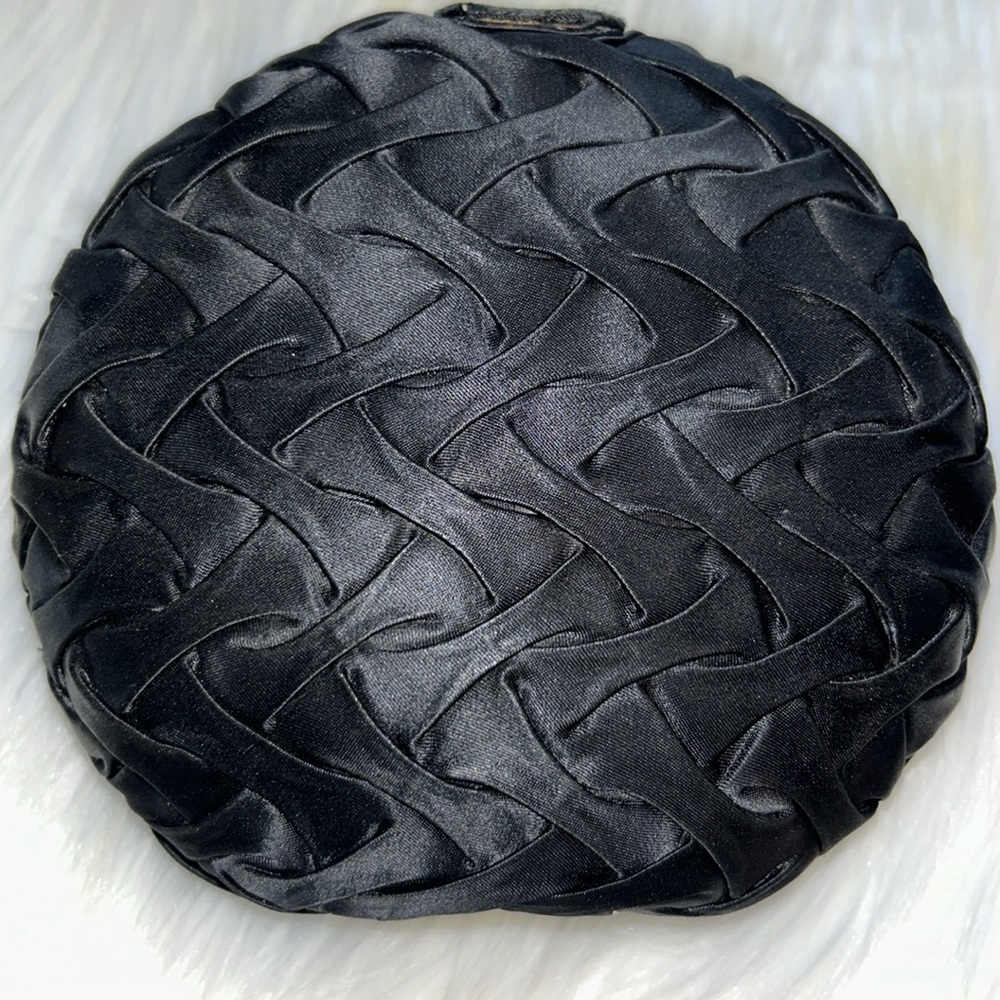 ⭐️Lancôme⭐️Black Satin Woven Purse/Clutch - Picture 2 of 10